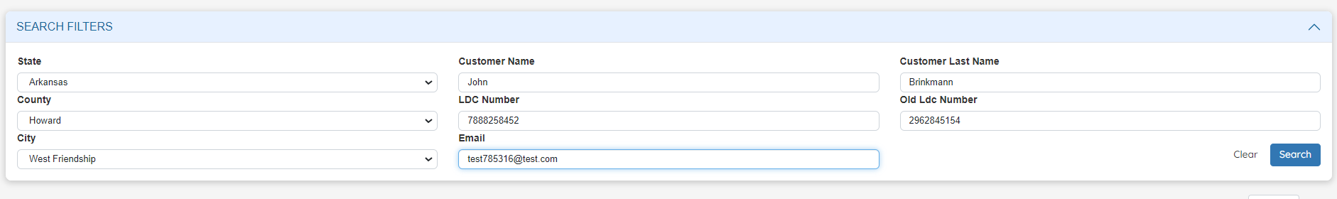 Filled Filters Example